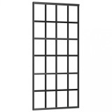 Cumpara ieftin Usa glisanta, negru, 90x205 cm, sticla ESG si aluminiu