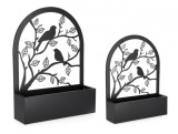 Set 2 suporturi ghivece flori metal negru Rosalinda 30.5x8.5x41 cm, 40.5x11.5x54 cm