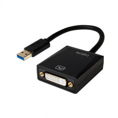 Cablu LOGILINK UA0232, USB 3.0 - DVI-I DL, Full HD/60 Hz (Negru)