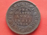 INDIA BRITANICA- &frac14; ANNA 1906
