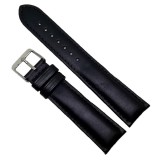 Cumpara ieftin Curea Ceas Piele Naturala Neagra 21mm Time Veranda Catarama Argintie