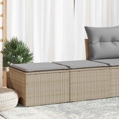 vidaXL Set canapele grădină cu perne 2 piese bej poliratan/lemn acacia 3328682