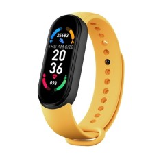 Resigilat Bratara Fitness Techstar&reg; M6, Ecran 0.96&quot; inch, Bluetooth 4.2, IP66, Monitorizare Puls, Tensiune, Temperatura, Oxigen, Calitate Somn, Galben