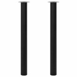 Picioare telescopice de masă, 2 buc., negru, 710 mm-1100 mm