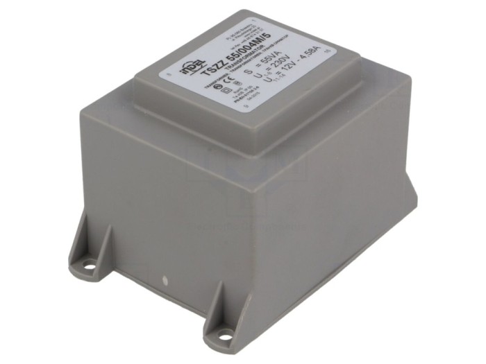 Transformator &icirc;ncapsulat 55VA 230V/12V