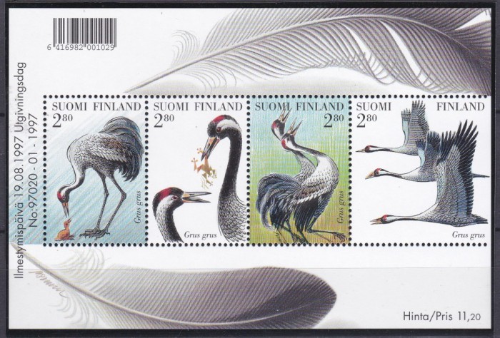 DB1 Fauna Pasari 1997 Finlanda MS MNH