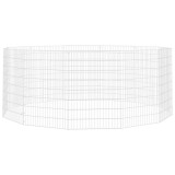 Cumpara ieftin Adapost pentru animale cu 12 panouri, 54x80 cm, fier galvanizat