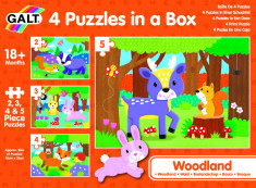 Set 4 puzzle-uri - Animalute din padure (2, 3, 4, 5 piese) PlayLearn Toys foto