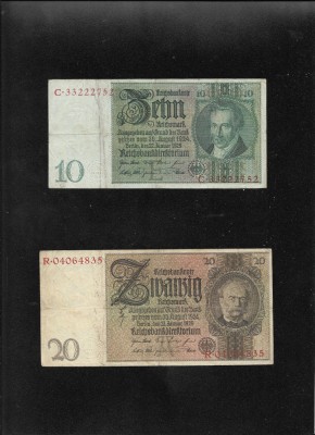 Set Germania 10 + 20 mark marci 1929 foto