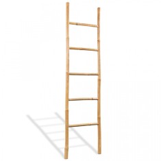 Scara pentru prosoape cu 5 trepte, bambus, 150 cm foto