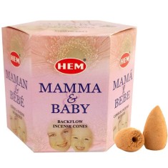 Conuri backflow Mama si copilul parfumate 40 buc, original HEM profesional pentru fantani cu fum