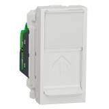 Priza internet Noua Unica NU341018, RJ45 cat. 5, 1 modul, incastrata, alba