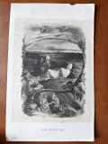 Gravura alb negru, Les Martyrs, Mort de St. Paul, 1850