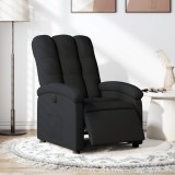 VidaXL Fotoliu rabatabil electric, negru, material textil