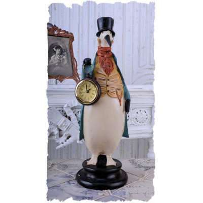 Ceas nostalgic din rasini cu un pinguin TVC078 foto