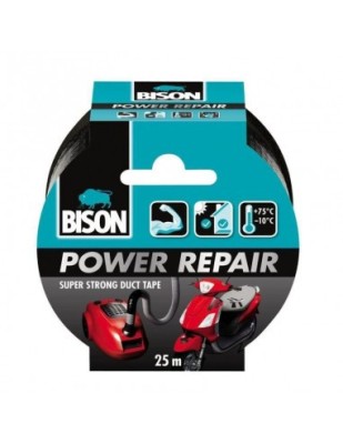 Banda adezivă texturată Bison Power Repair Negru 50mmx25m foto