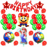 Cumpara ieftin Set de 27 baloane decorative din latex si folie, Mario, perfecte pentru petrecerile copiilor sau zile de nastere, Oem