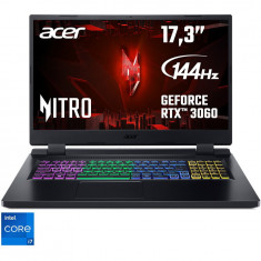Laptop Gaming Acer Nitro 5 AN517-55 cu procesor Intel® Core™ i7-12700H pana la 4.70 GHz, 17.3 Full HD, IPS, 144Hz, 16GB, 1TB SSD, NVIDIA® GeForce RTX™