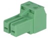 Regletă de conexiuni deconectabilă 7,62mm cu 2 piste drept mufe