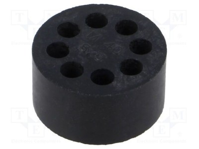 Insert pentru presetupă 6mm M40 IP68 cauciuc NBR HELUKABEL 8 orificii foto