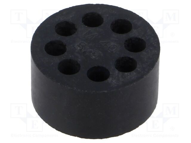 Insert pentru presetupă 6mm M40 IP68 cauciuc NBR HELUKABEL 8 orificii