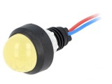 Lampă LED galbenă 12V &Oslash;13mm IP40