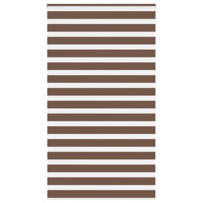 Jaluzea tip zebra maro lățime țesătură 130,9 cm poliester foto
