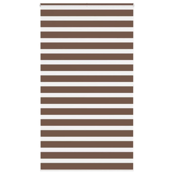 Jaluzea tip zebra maro lățime țesătură 130,9 cm poliester