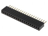 Conector şiruri pini soclu mamă 20 PIN 1,27mm THT 1x20, CONNFLY