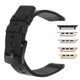 Curea piele naturala, compatibila Apple Watch 9|8|7|6|5|4|3|2|1 Series, 41mm|40mm|38mm, Negru