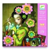 Set creativ Portrete cu flori din hartie Djeco
