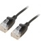 Cablu patch U/UTP 6a OFC PVC negru 5m aurit 8 fire
