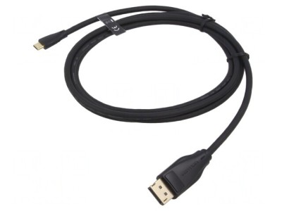 Cablu USB 2.0 USB A la USB C 1m Negru foto