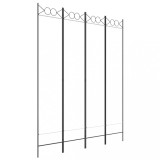 Cumpara ieftin Paravan de camera cu 4 panouri, alb, 160x200 cm, textil