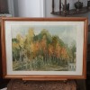 ILEANA SANDULEANU- TOAMNA TARZIE - ACUARELA, Arbori, Realism