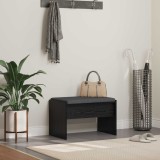 vidaXL Bancă pentru hol cu pernă Stejar Negru 60 x 38 x 46 cm 891545