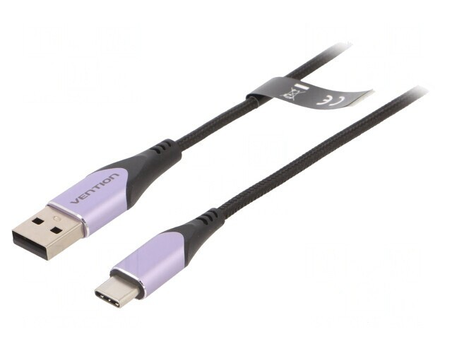 Cablu USB 2.0 USB A - USB C 2m Negru