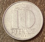C50 - Moneda foarte veche - Germania Democrata DDR - 10 pfennig - 1968