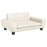 Cumpara ieftin Canapea pentru copii, crem, 70x45x33 cm, catifea