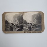 Fotografie de colectie stereoscopica, Vedere din Lauternrunnen, Elvetia, Europa, ca. 1900