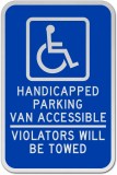 Handicapped Parking Van Accessible Sign
