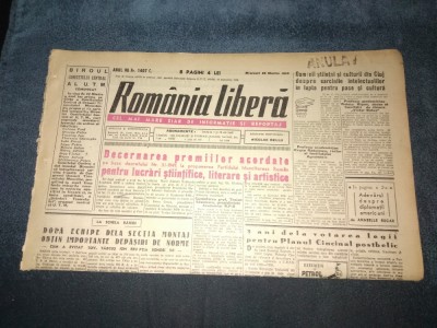 ZIAR ROMANIA LIBERA 23 MARTIE 1949 foto