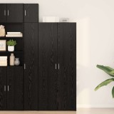 VidaXL Bufet &icirc;nalt Stejar negru 40x42.5x185 cm Lemn solid