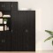 vidaXL Bufet Stejar negru 40 x 42.5 x 185 cm Lemn compozit