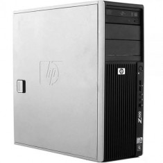 Workstation Refurbished HP Z400 Tower Xeon Quad Core W3520 2.60 GHz, 8GB DDR3, 500GB HDD, DVD-RW, Placa video Ati Radeon HD6450, Windows 10 Home Refur foto