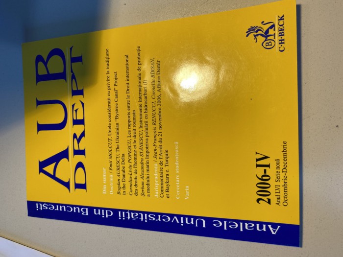 Analele Universitatii Bucuresti - Drept - 2006-IV