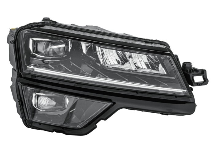 Far Skoda Karoq, 08.2017-12.2019, montare fata, dreapta, cu lumini de zi tip LED; cu lampa ceata LED; LED; electric; fara modul LED; LED; Numar funct