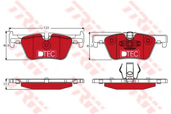 Set placute frana,frana disc BMW Seria 4 Cupe (F32, F82) (2013 - 2016) TRW GDB1919DTE