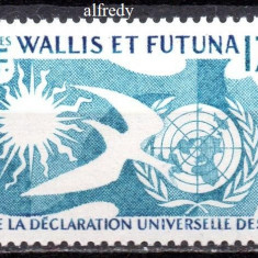 Wallis & Futuna 1958, Aniversari, ONU, Declaratia, serie neuzata, MNH