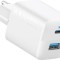 INCARCATOR retea Anker &quot;323&quot; 33W, PowerIQ, 1 x USB Type-C, 1 x USB, alb, &quot;A2331G21&quot; (timbru verde 0.18 lei) - 0194644115524